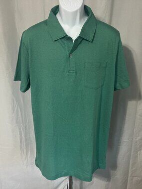 ⛳ Mack Weldon Men’s Green Vented Performance Golf Polo Shirt XXL Mint Cond 🔥